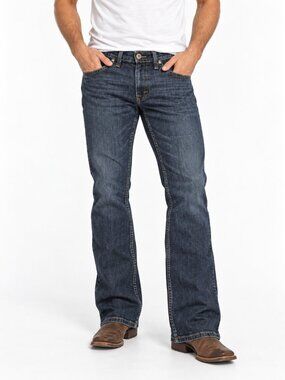 Cody James Men’s Dark Wash Bootcut Jeans 34x32